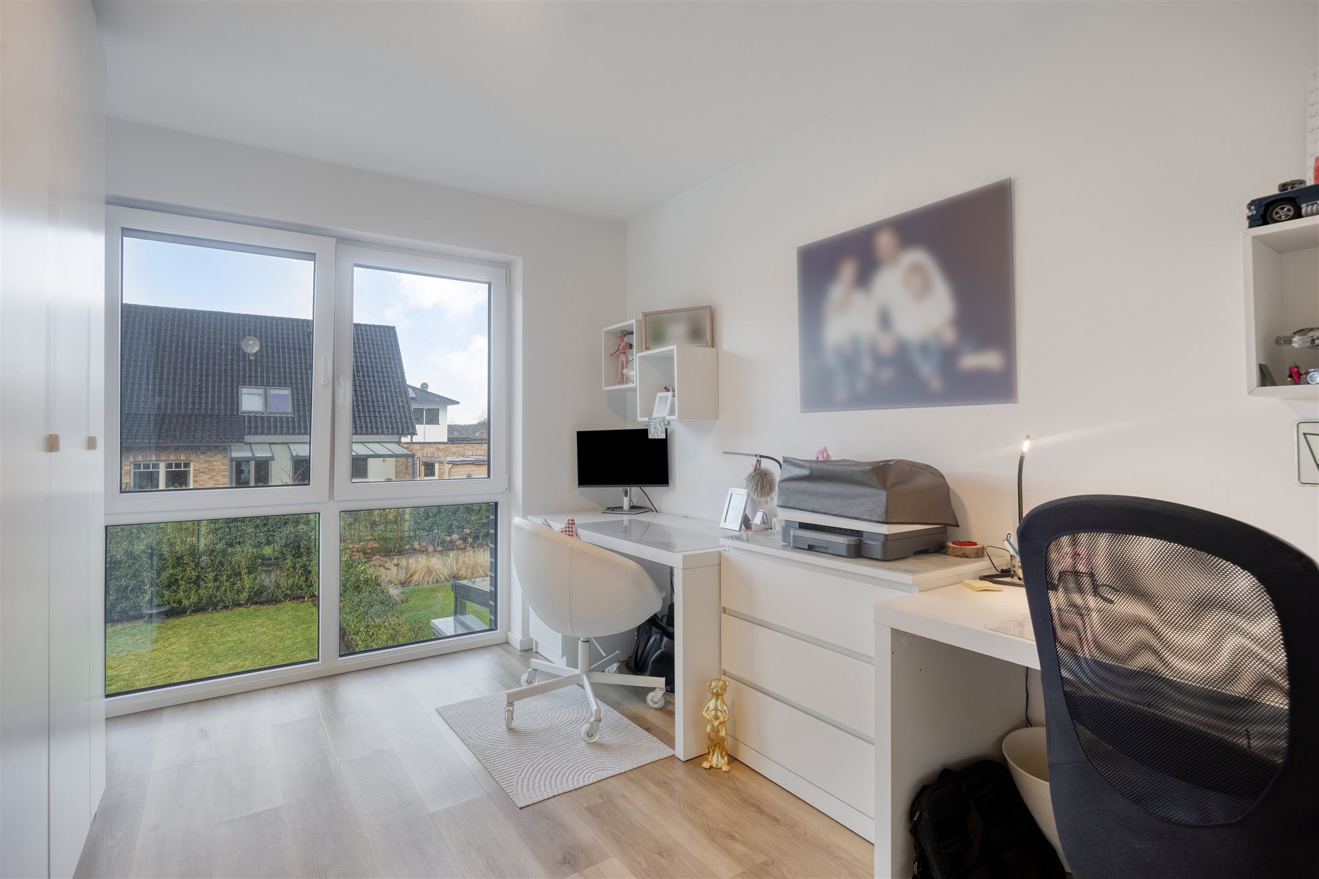 Doppelhaushälfte Ochtrup – Büro mit Gartenblick