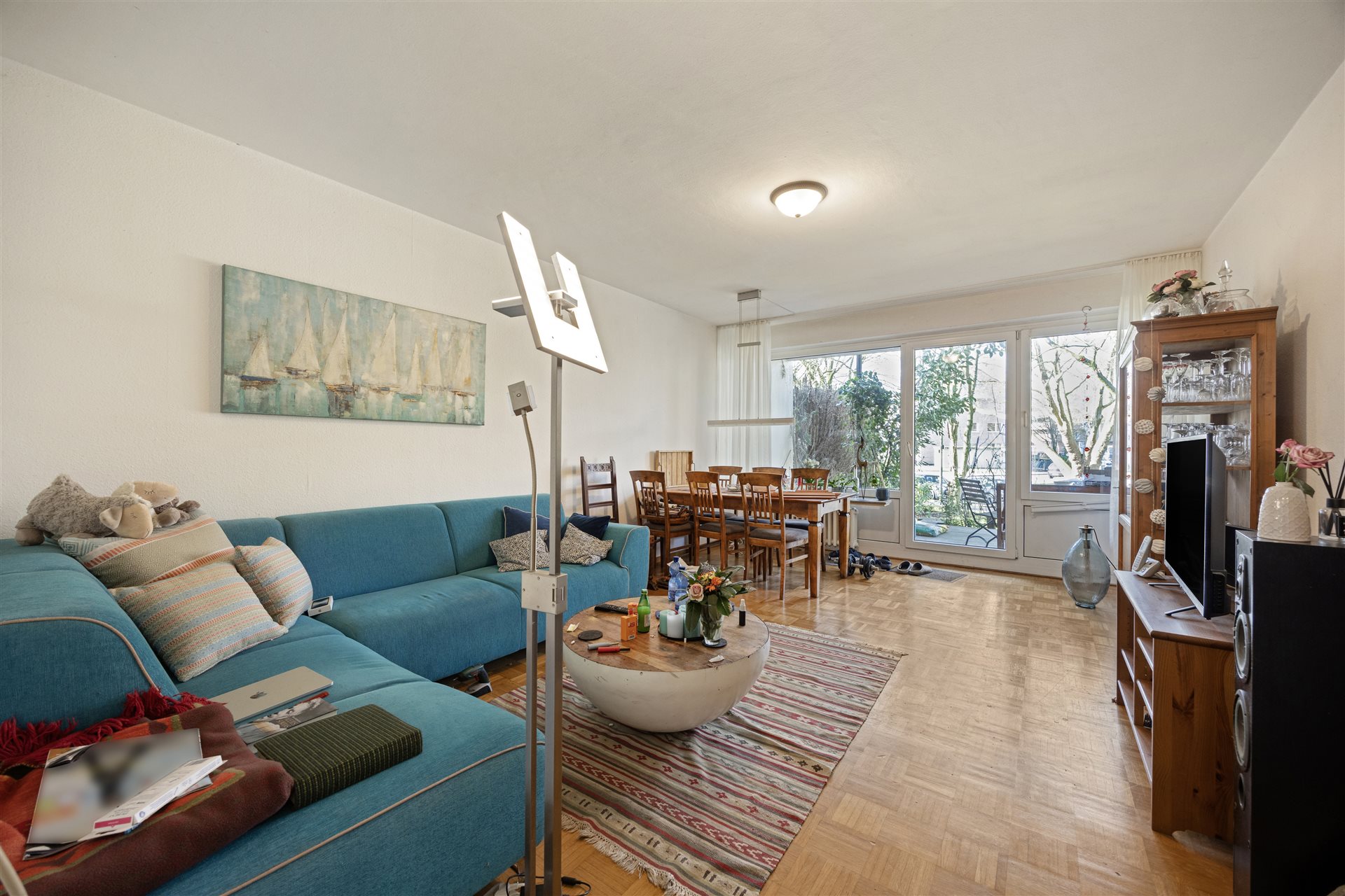 Eigentumswohnung Münster-Aaseestadt – Wohnzimmer mit Terrassenzugang
