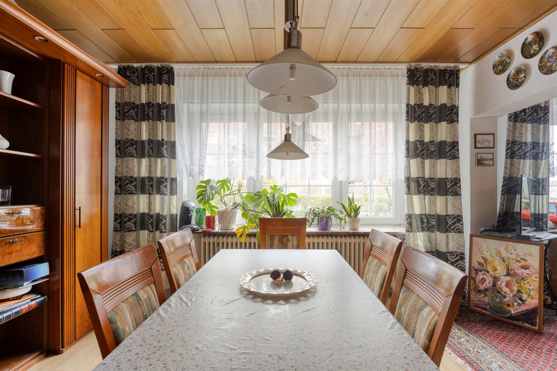 Einfamilienhaus Dülmen – Esszimmer mit Holzdecke