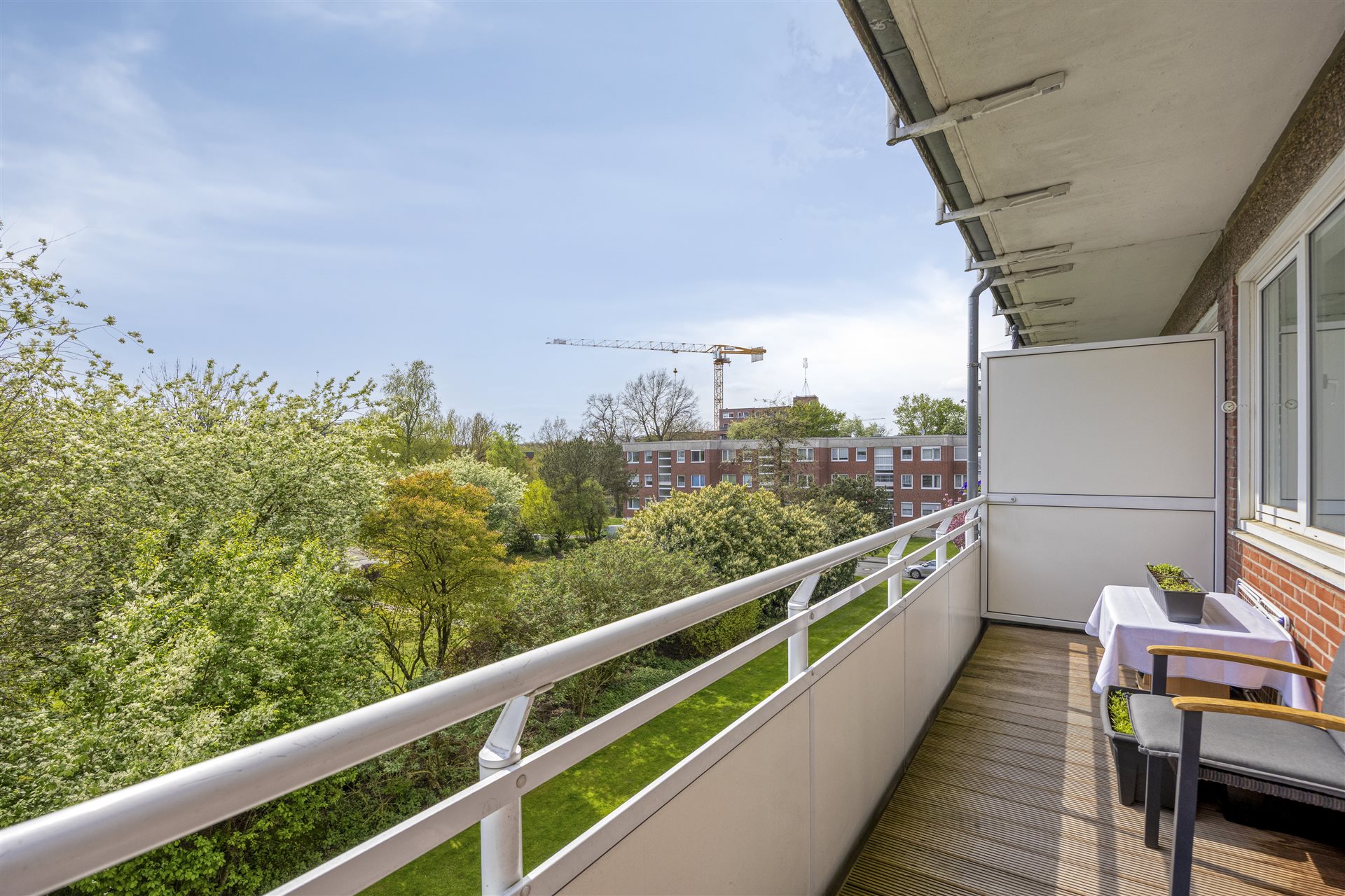 Eigentumswohnung Münster-Coerde – Balkon mit Grünblick