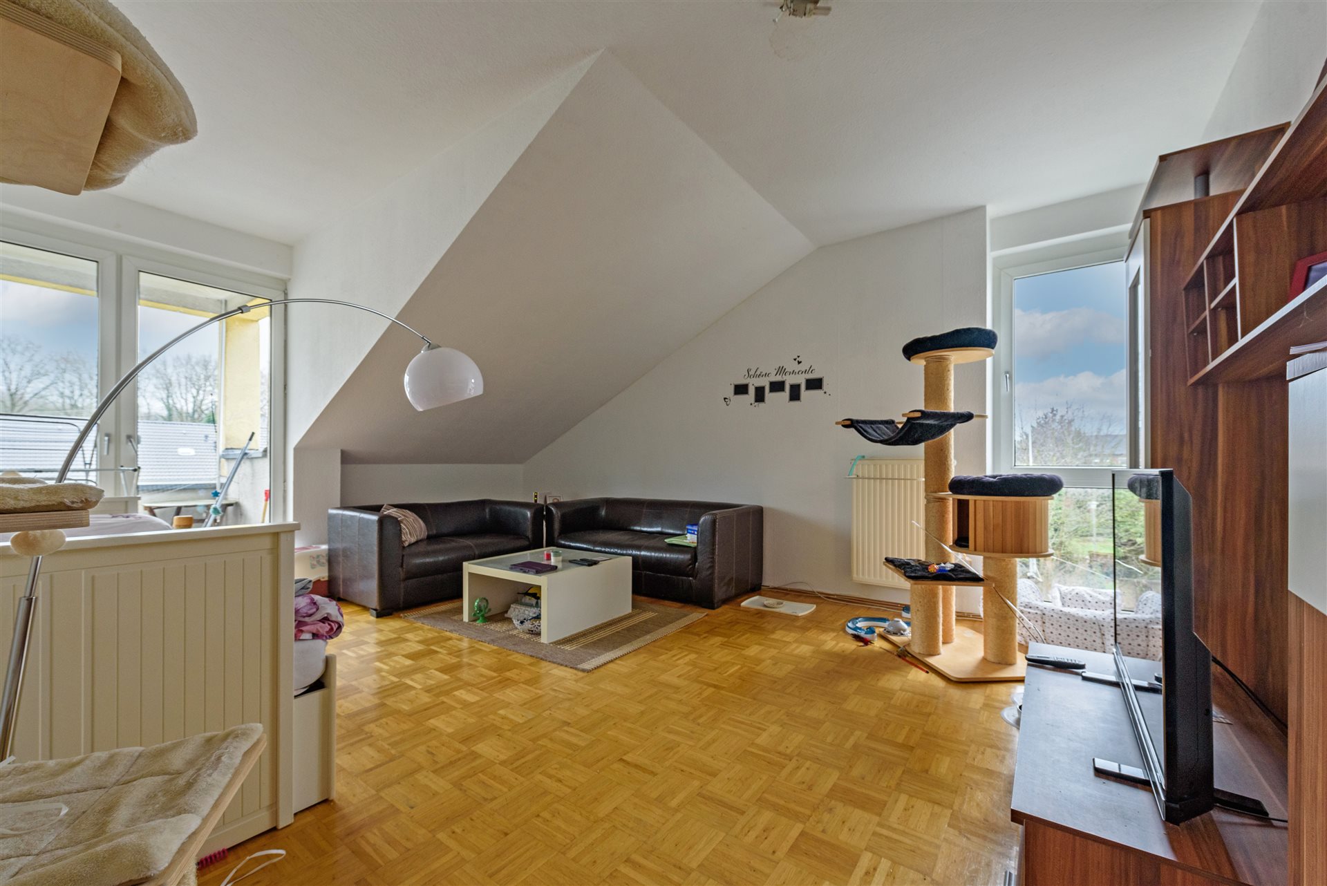 Eigentumswohnung Münster-Gremmendorf – Wohnzimmer Dachgeschoss Parkett